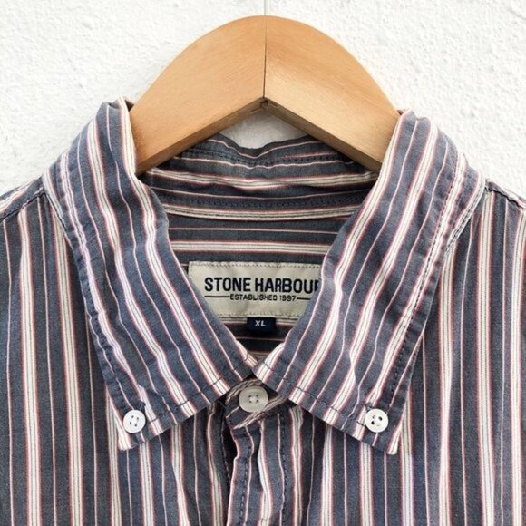 STONE HARBOUR Short Sleeve Button Down Shirt Size XL - Picture 7 of 11